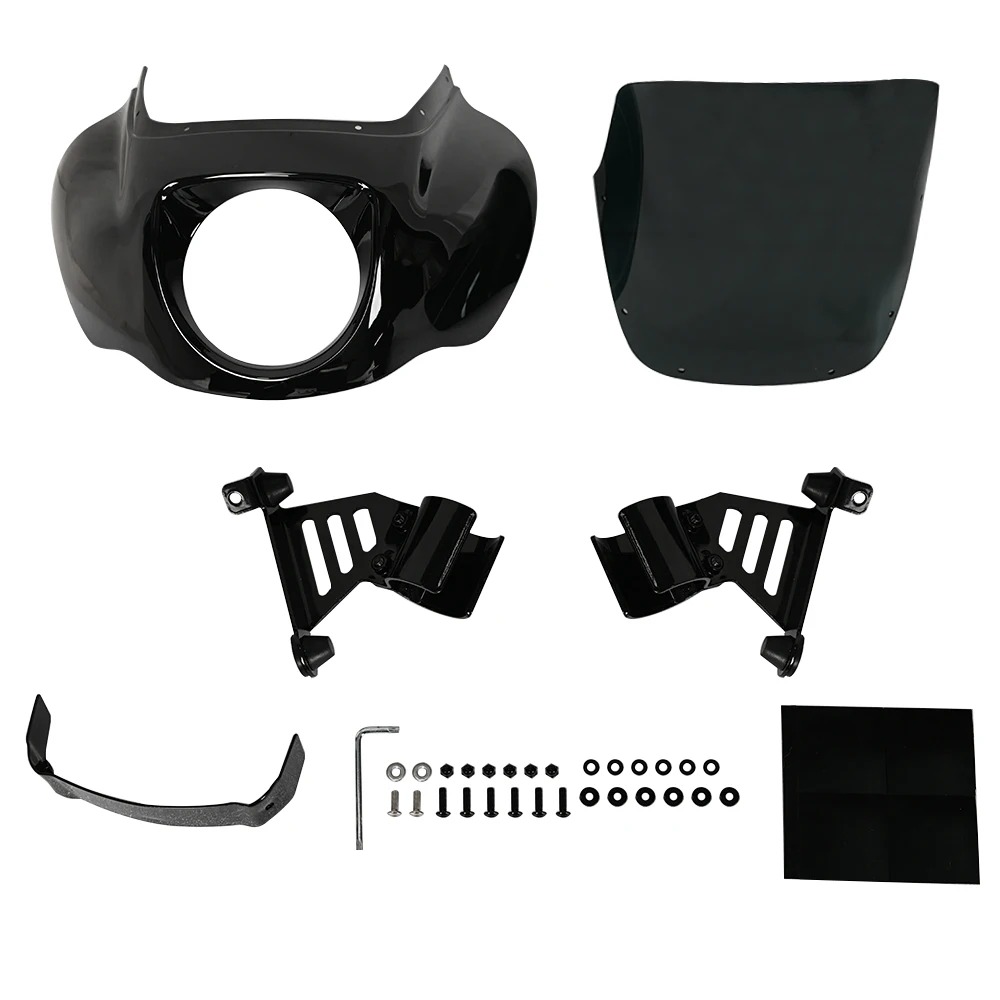 2018-2024 for  Softail Street Bob Windshield & Quarter Fairing Black Plastic Fit with 13-Inch Height